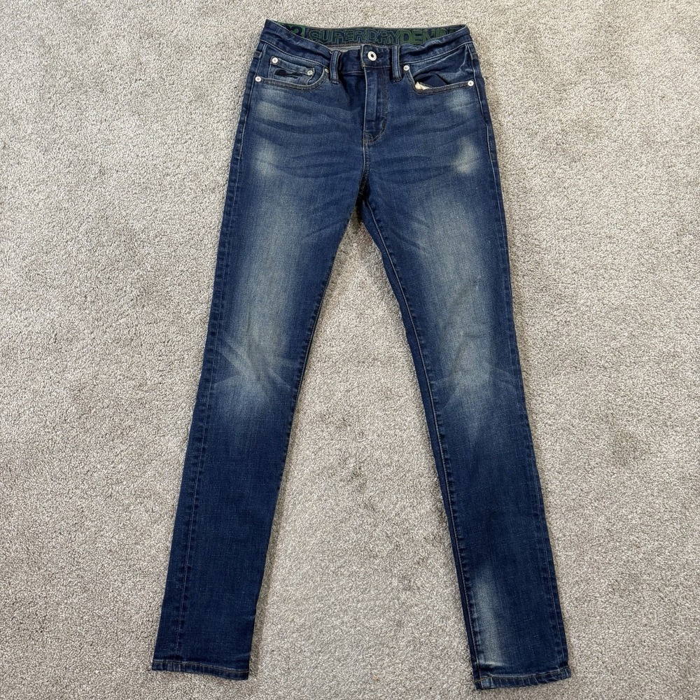 Mens SuperDry 03 TYLER Stretch Slim Straight Jeans Mens 29x34‎ Dark Wash Casual
